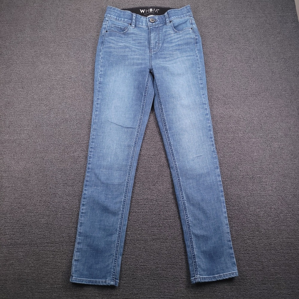 WHBM Jeans Womens Size 0 Slim Ankle Mid Rise Lightweight Stretch Denim 26x28